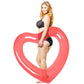 Heart Pool Float  mature-themed Pool Floats  Water Fun Beach Party Toys for Aults Birthday Scene Layout Props. (47 in Transparent red)