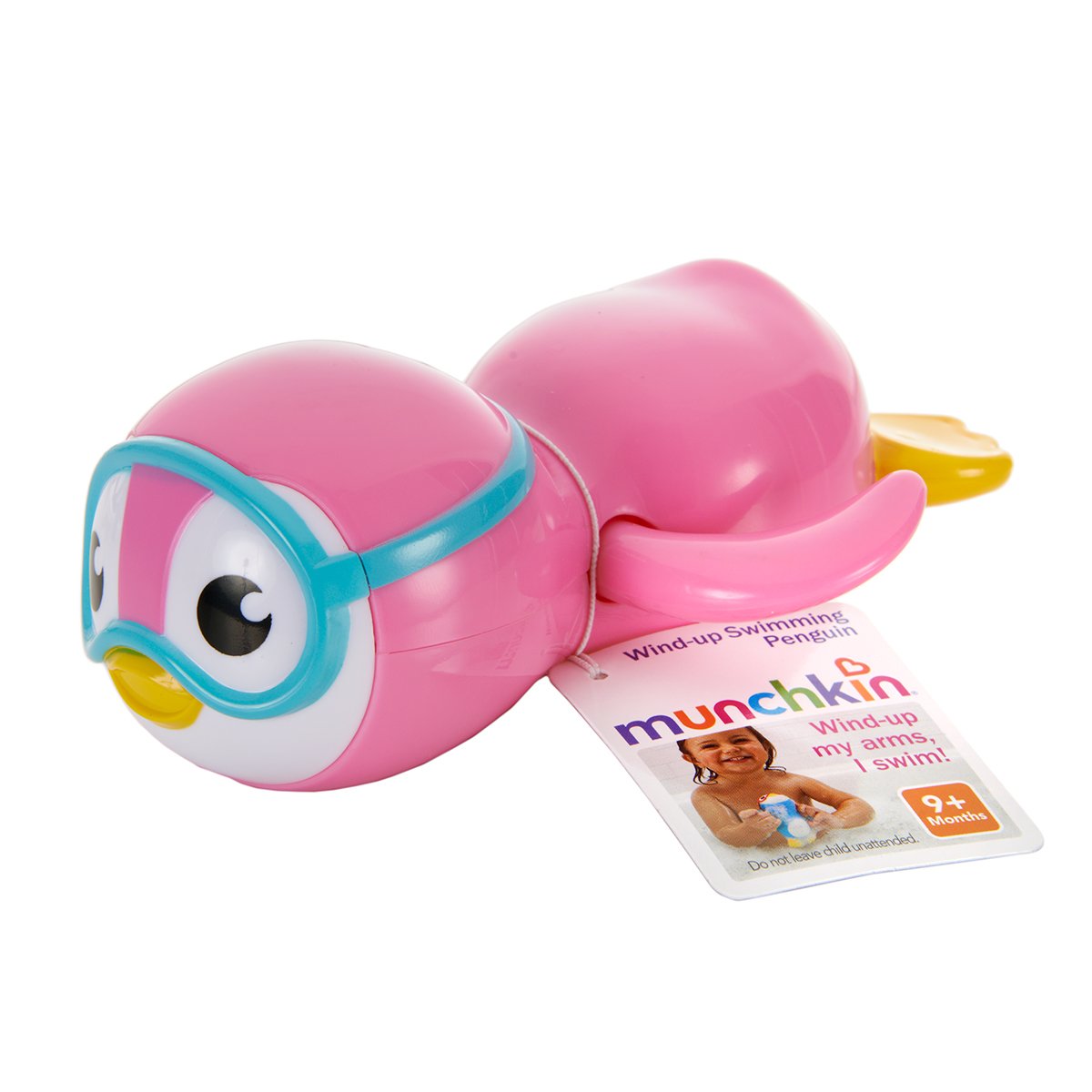Munchkin® Wind Up Swimming Penguin Baby And Toddler Bath Toy, Pink