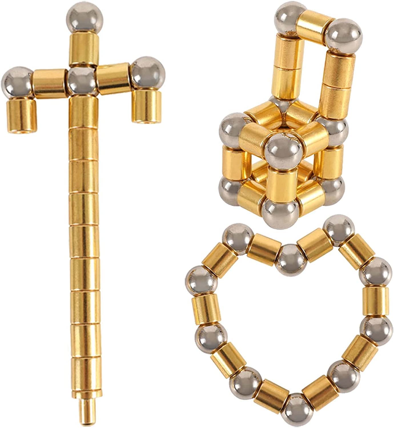 Wqwquu Fidget Pen,Magnetic Pen, Decompression Magnetic Fidget Toy Pen, Magnet Pen Fidget Toy Relieve Pressure Novel Toy Gifts For Kids Or Friends! (Golden)