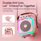 Karaoke Machine With 2 Wireless Microphones For Kids Adults,Portable Bluetooth Speaker Girls Toddlers Toy Gift For Aged 3-12 Yea