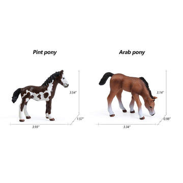 Uandme 8Pcs Horse Foal Toy Figures, Realistic Horse Pony Toy, Plastic Horse Figurines, Horse Animal Toys For Girls And Boys, Horse Club Cake Topper Party Decoration