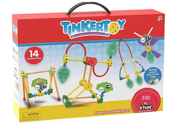 Tinkertoy Adventures Building Set - 100 Parts - Ages 3 & Up - Creative Preschool Toy