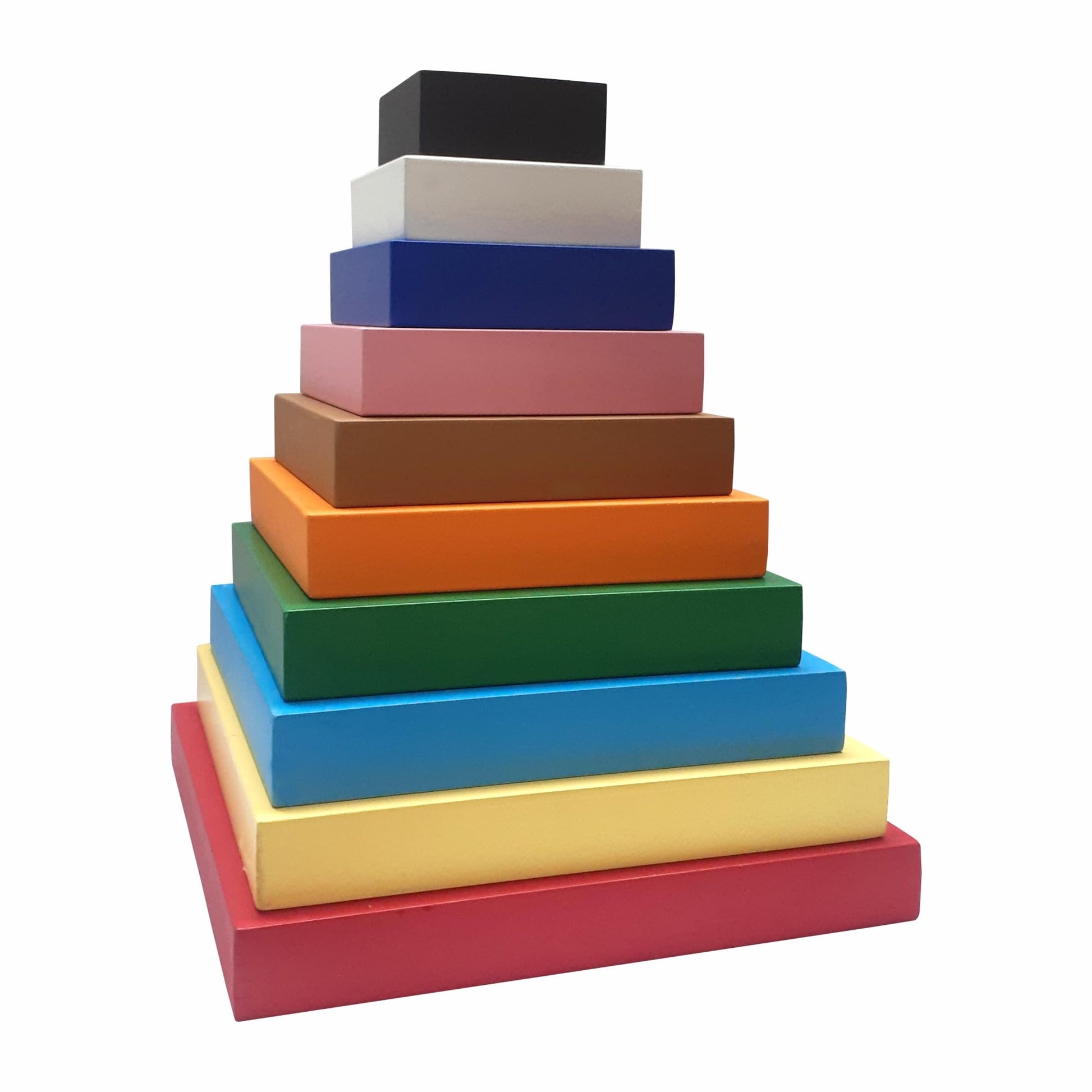 Tantrums Hollow Tray | Ten Wooden Trays Stacking And Nesting Toy | Helps In Learning Colours, Size & Counting For 1 Year+ Kids