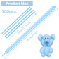 100 Pcs 260 Long Balloons (Pastel Blue Balloons)