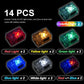 Pamvava Lights Bricks Kit Led Light Up, 14 Pieces 2X3 Classic Transparent Accessories Brick Set, Compatible With Major Brands