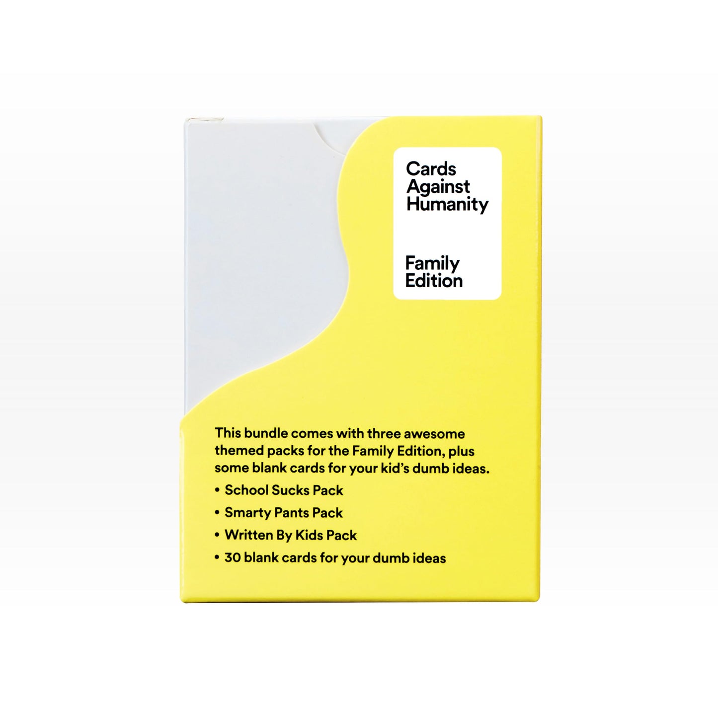 Cards Against Humanity Family Edition: Class Clown Bundle  3 Themed Packs + 30 Blank Cards For Your Dumb Inside Jokes