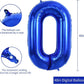 TONIFUL 40 Inch Large Navy Blue Number 60 Balloons Giant Digital 60 Helium Balloons, Foil Mylar Big Number Balloons for 60th Bir