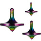 CHEETOP Stainless Steel Spinning Top  enhanced Exquisite Perfect Balance Well Made Metal Desk EDC Little Fidget Toy  Spin Long Time Over 6 Minutes  Great Value (Iridescent  3PCS Large + Medium + Small)