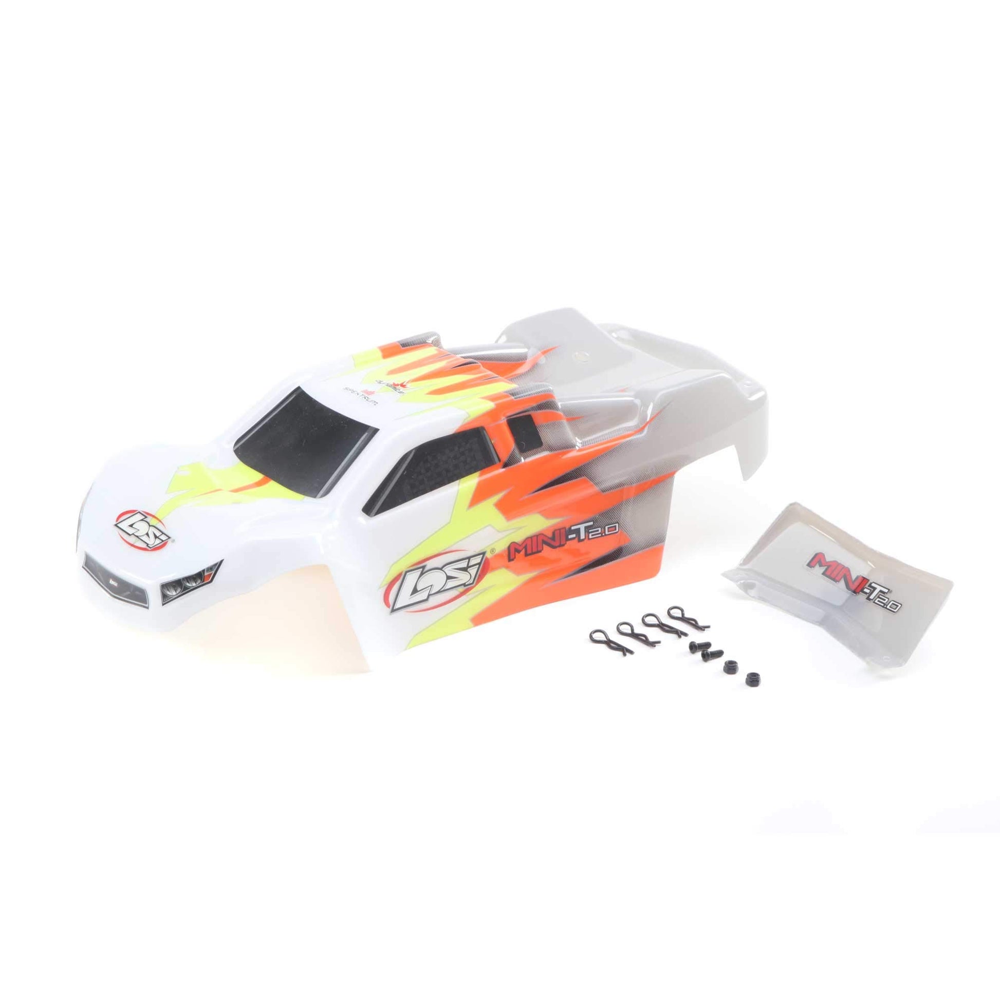 Losi Body Gray/White Mini-T 2.0 LOS210015 Car/Truck Bodies Wings & Decals