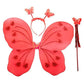 Ak Anolihk Nylon Fairy Butterfly Wings Costume For Baby Girl (Red Wings)