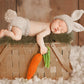 Obeeii Baby Bunny Outfit Easter Photography Prop Crochet Knit Hat Diaper Carrot Set For Boy Girl #Hat+Pant+Carrot 01 One Size
