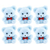 Factory Direct Craft Package Of 18 Flocked Miniature Light Blue Teddy Bears - Tiny Bear Shaped Figurines (Size: 1 Inch)