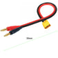 QOFOWIN XT60 Connector Adapter Plug, XT60 Male Plug to 4mm Banana Male Connector with 16AWG 30CM(11.8 inch) Cable for RC Lipo Ba