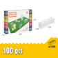 Unirolic Classic Building Bricks Set, 100 Piece 1X4 Basic Building Blocks Stem Creative Building Toys Compatible With All Major