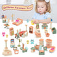 Bananmelonbm 50 Pack Kids Little Dollhouse Furniture Set Toys House Big Dreams For Baby Children Girls Boys Age 3+,Miniature Accessories Educational Pretend Play Toys For Toddler