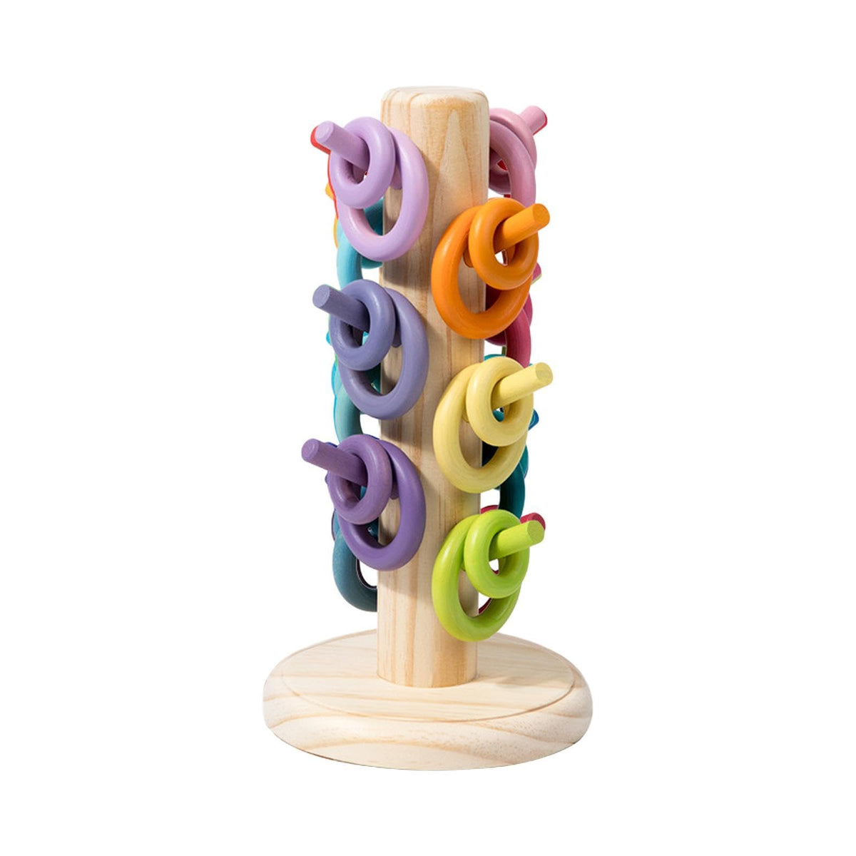 Bnf Counting Rings Early Learning Wooden Toys Montessori Toys For Kids Preschool Bbaby | Toys For Baby | Developmental Baby Toys