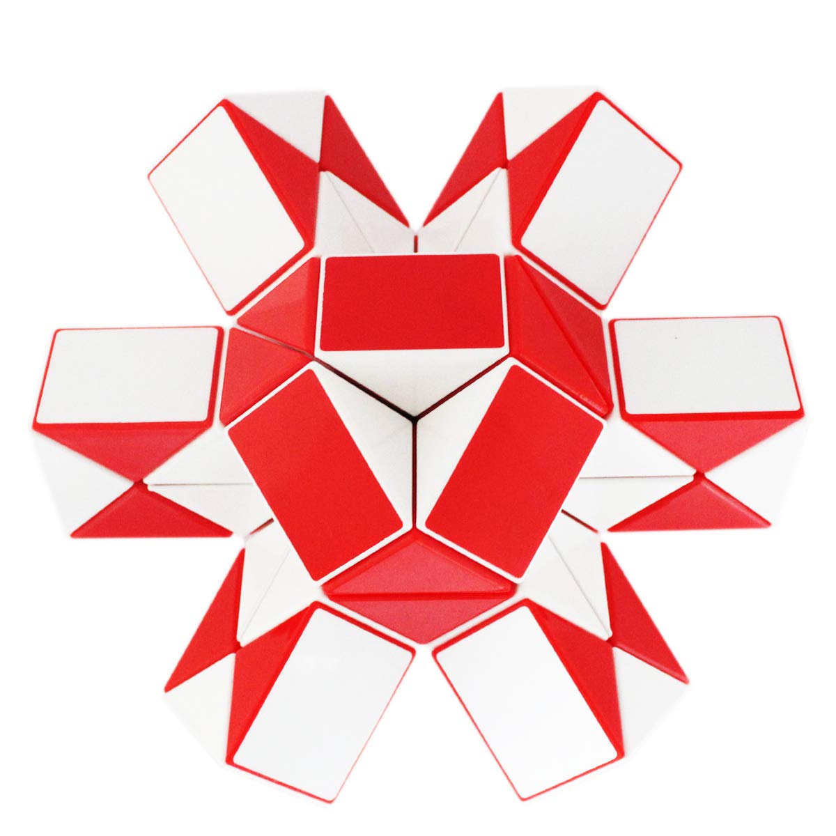 Mipartebo Magic Snake Cube Twist Puzzle 48 Wedges Large Size Twist Fidget Snake Toys Gift Party Favors Game Goodie Bag Fillers For Kids Adults Teens Red