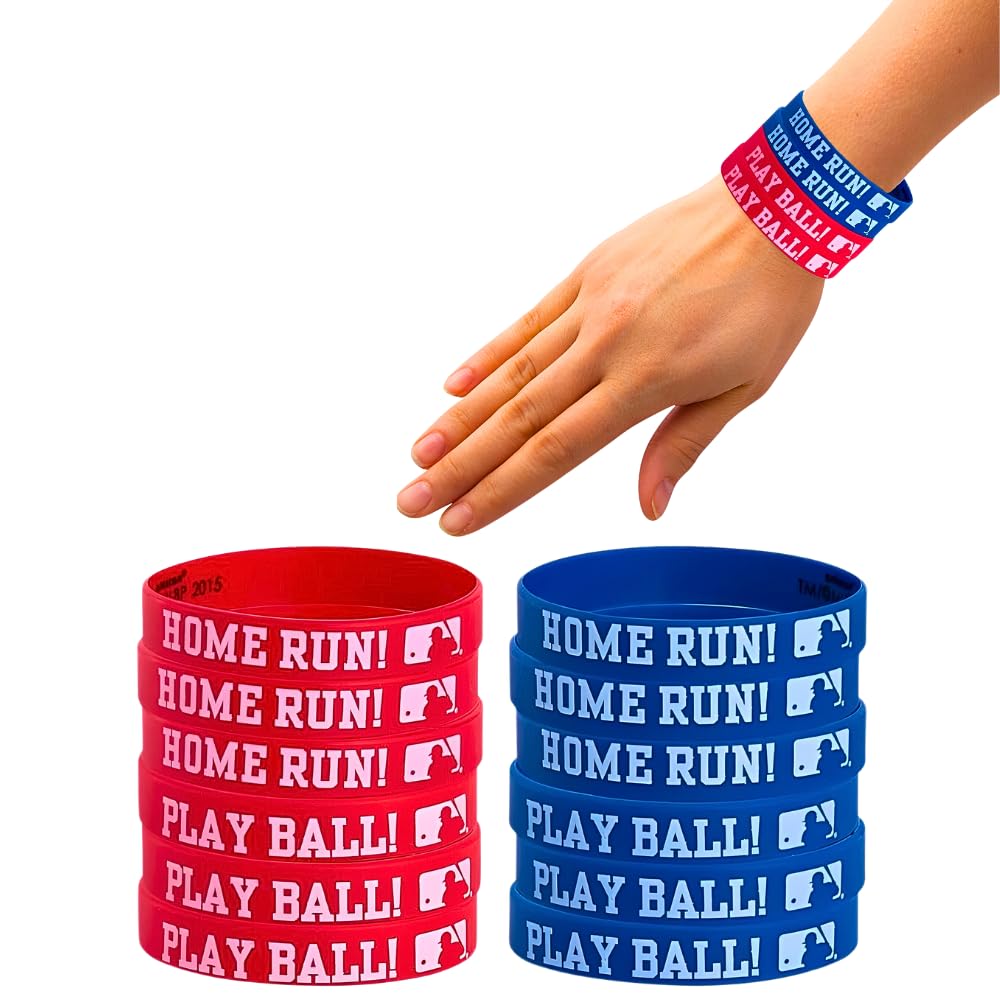 Amscan MLB Collection Rubber Bracelets, Party Favor