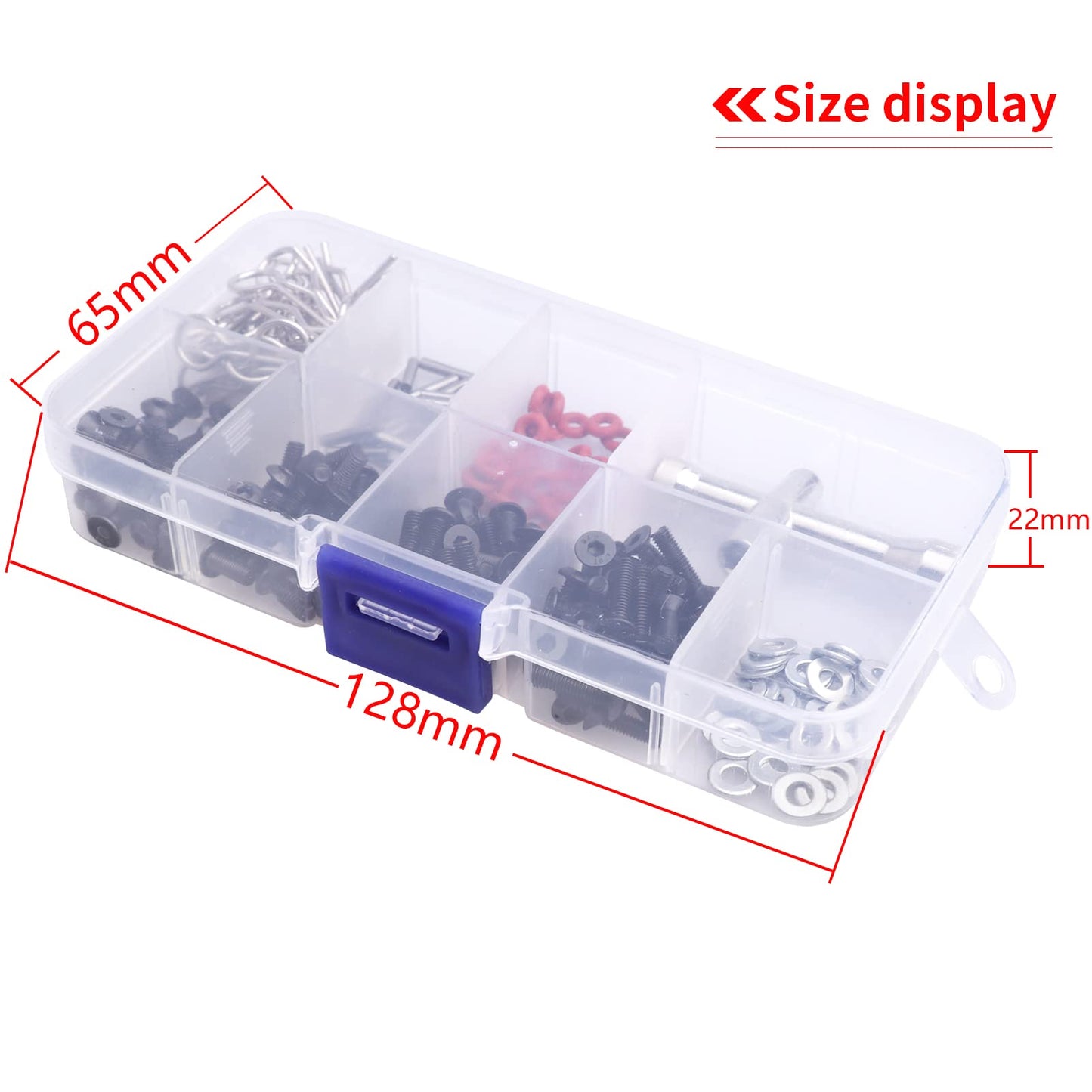 241pcs RC Screws Kit M3 Hex Screw & Screw Tray Repair Tool Hardware Fastener Set for RC Hobby Universal Accessories for Traxxas
