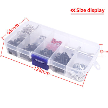 241pcs RC Screws Kit M3 Hex Screw & Screw Tray Repair Tool Hardware Fastener Set for RC Hobby Universal Accessories for Traxxas