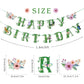 Sunbeauty Spring Happy Birthday Banner Green Spring Butterfly Flowers Banner Summer Spring Butterfly Birthday Party Decorations