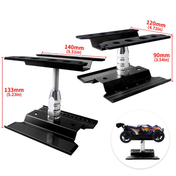Aluminum Alloy RC Car Work Stand Repair Workstation with Screws Kit & 17mm Hex Wheel Wrench 360 Degree Rotation Lift/Lower for 1