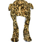 JOYHY Kids Adults Plush Hat Ear Moving Ear Flap Hat With Paw Brown Leopard