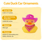Wonuu Car Rubber Cowboy Duck, Yellow Ducks Decoration Dashboard With Cowboy Hat Necklace Sunglasses, Silver Spots Pink