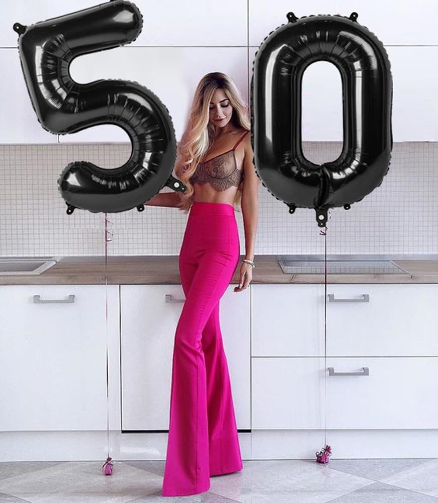 Number 70 Balloon 40 Inch Black Giant Jumbo Digit Mylar Foil Helium Balloons For Birthday Party Celebration Graduations Annivers