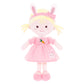 Onetoo Bunny Doll Plush Baby Doll Rag Doll Rabbit Doll First Baby Doll Soft Baby Girls Doll Wear Bunny Costume Pink Dress14