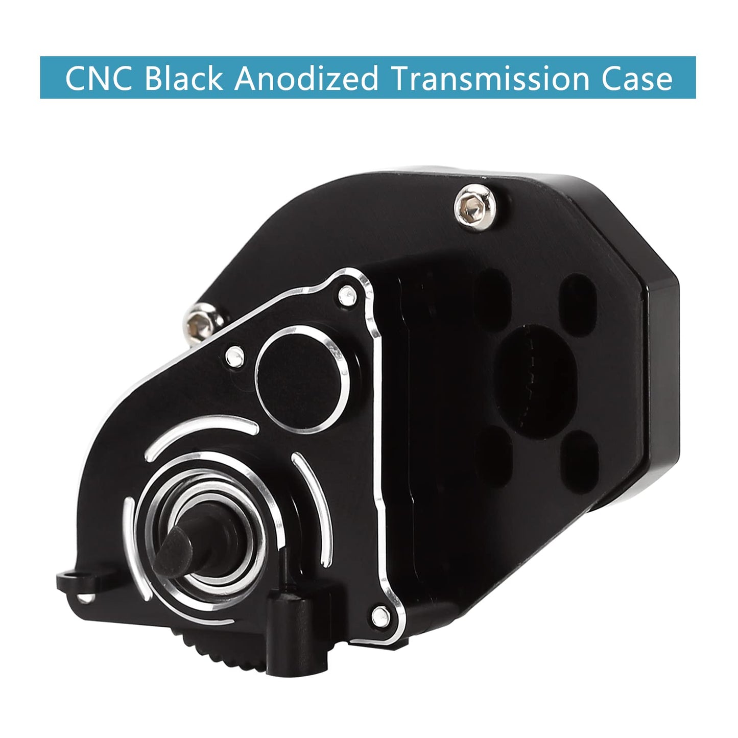 INJORA Complete Transmission Gearbox with Steel 0.3 Mod Transmission Gear for Axial SCX24 Deadbolt C10 JLU Gladiator Bronco 1/24