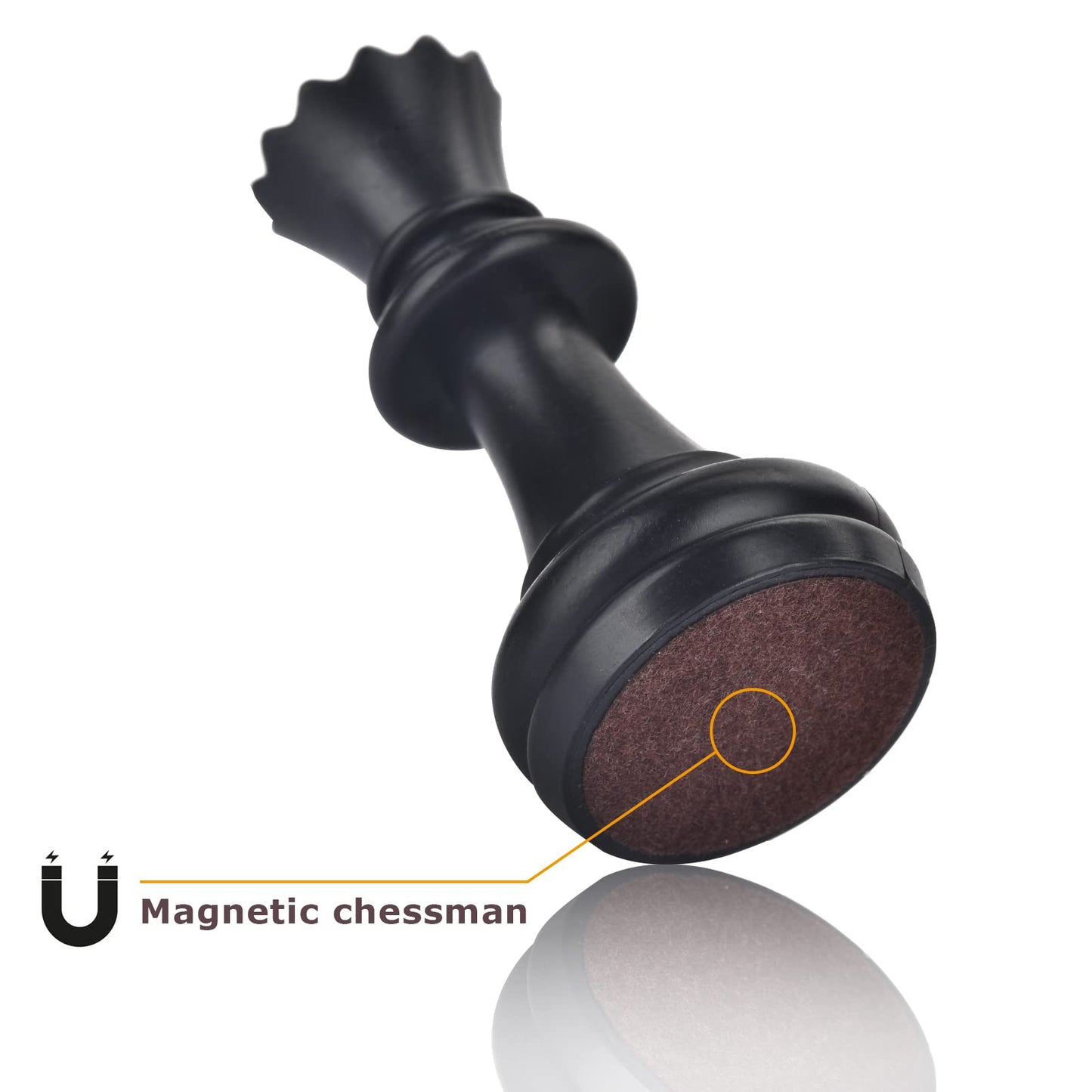 Quadpro Chess Pieces Only, Magnetic Plastic Chessman Set For Replacement Of Missing Pieces, Include Storage Bag (1.96” King - Small)