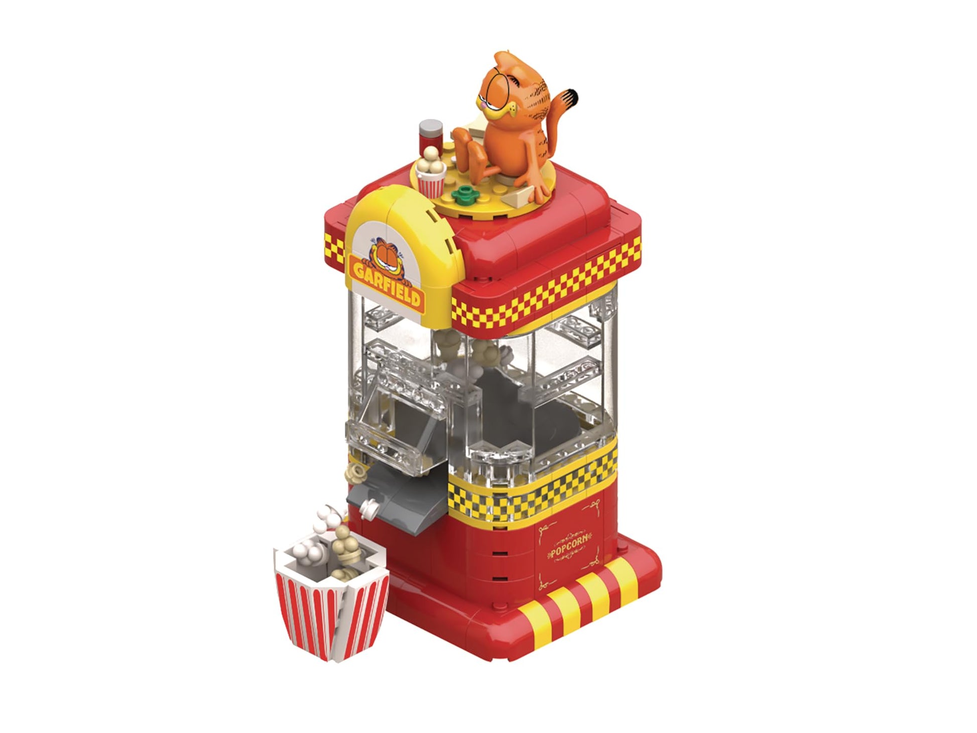 Pantasy Garfield Funny Machine Series: Popcorn Maker 248-Piece Building Block Toy
