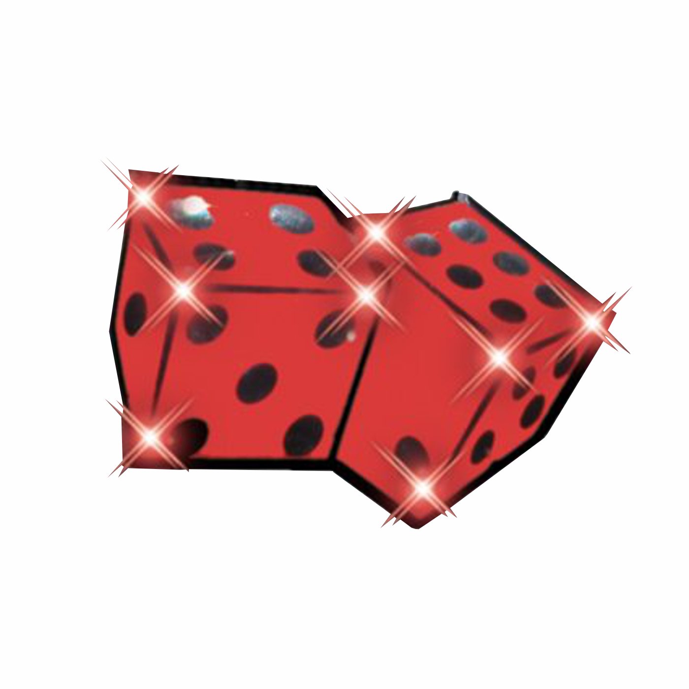 Dice Flashing Body Light Lapel Pins By Blinkee
