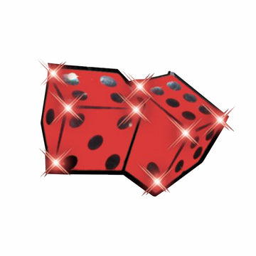 Dice Flashing Body Light Lapel Pins By Blinkee