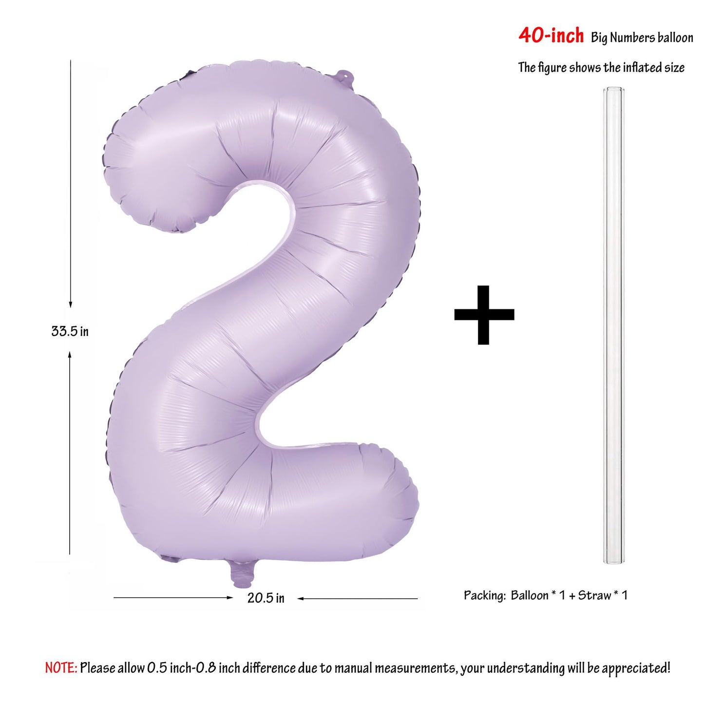 40 In Matte Purple Number Balloons Helium Foil Mylar Balloon Birthday Party Banquet Decoration Digital 2