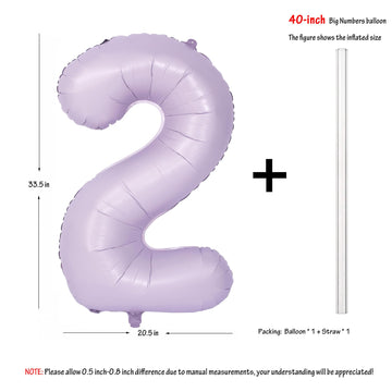 40 In Matte Purple Number Balloons Helium Foil Mylar Balloon Birthday Party Banquet Decoration Digital 2