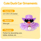 Wonuu Car Rubber Duck Decoration Cute Car Ornament Car Ducks For Dashboard With Dress Heart Shape Sunglasses Necklace, Purple Be