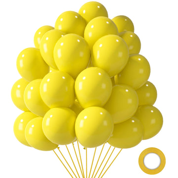 Lovestown 110Pcs Latex Balloons 12Inch, Helium Balloons Party Balloons Arch With Ribbon For Birthday Baby Shower Wedding Party Decorations Yellow