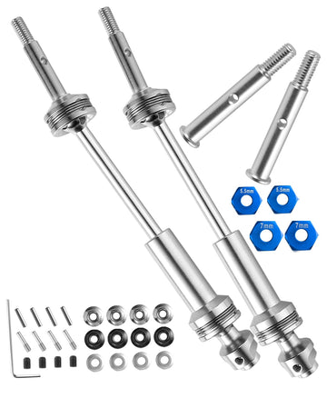 Rcarmumb RC Upgrades Part Rear Drive Shaft CVD Front Axles for 1/10 Rustler VXL 2WD/Slash VXL 2WD/Stampede VXL 2WD/Hoss VXL 2WD,