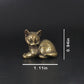 Aorvoras Miniature Sleeping Cat Figurine, Brass Cat Figurines, Retro Cat Statue Ornament, Dollhouse Miniature Cat, Mini Micro Ga