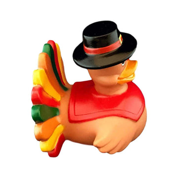 3' Thanksgiving Turkey Rubber Duck [Floats Upright] - Baby Safe Bathtub Bathing Toy