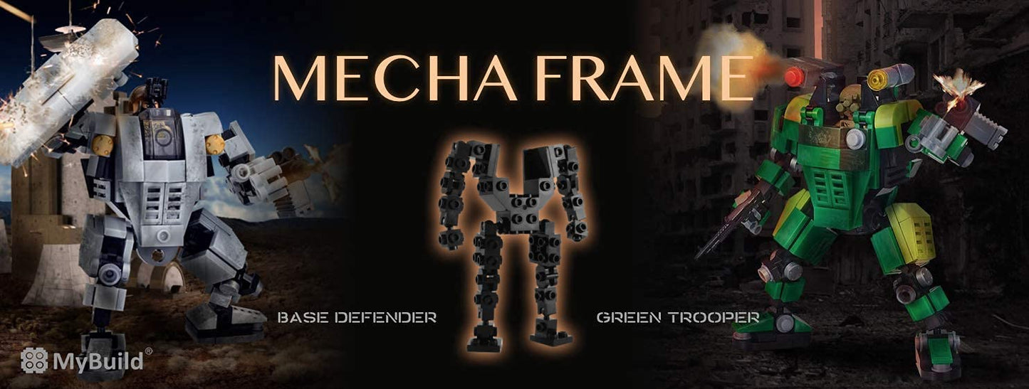 Mybuild Mecha Frmae 5 Mech Suit Building Sets Toy Building Block Green Trooper Mf05-G01