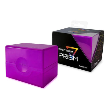 Bcw Prism Deck Case - Polished - Ultra Violet - 1 Ct | Secure Snap Closure Card Deck Case | Fits 100 Double-Sleeved Cards | Trad