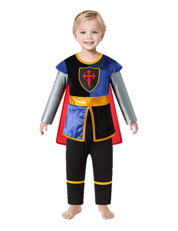Auggle Baby Boy Knight Costume Toddlers Medieval Halloween Cosplay Party Costume(3T)