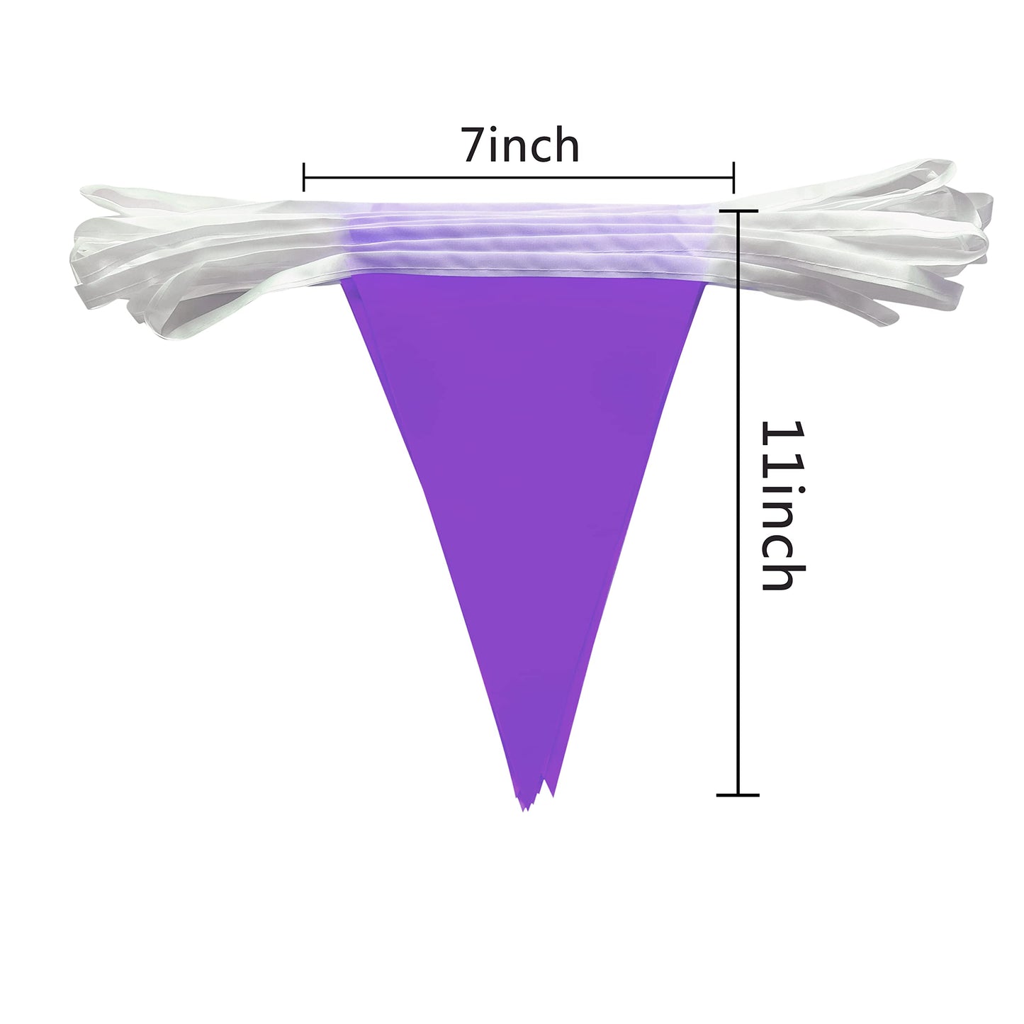 Consummate Purple Pennant Banners Flags String Hanging Triangle Bunting Flags For Grand Opening,Kids Birthday,Party Decorations,