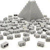 Zhx Masonry Profile Bricks Bulk Light Grey Color Diy Building Block Toy For Wall Parts And Pieces Compatible For Major Brand 1X2 Brick 150Pcs