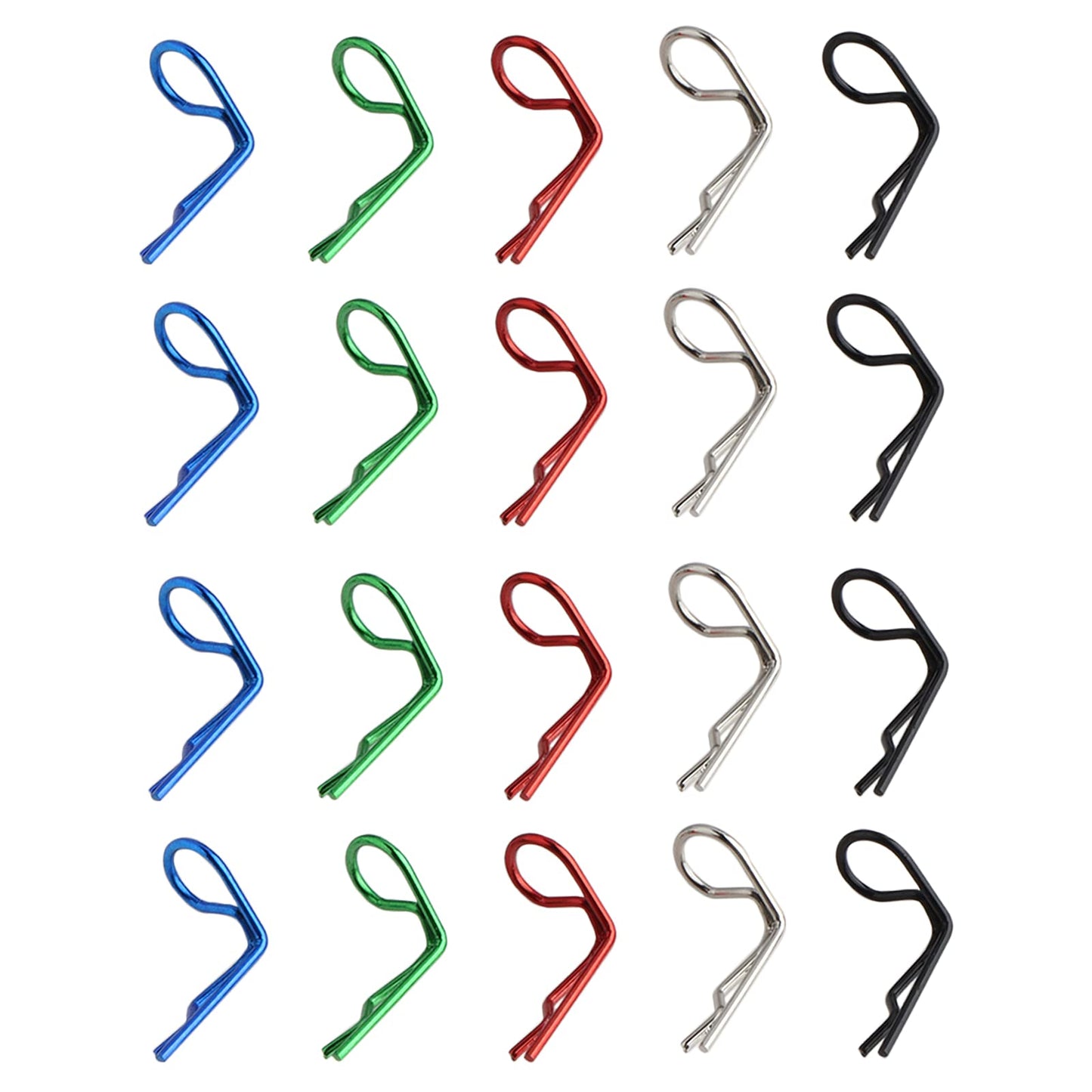 GDOOL 50 Pieces 90-Degree Angle Body Clips Bent Springy Pins & RC Car Clip Pin Steel Wires for 1/8 1/10 1/12 Scale RC Model Cars