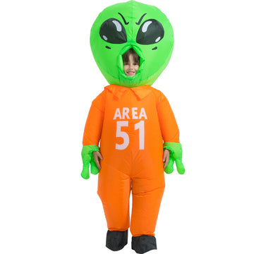 Rquxmt Inflatable Alien Costume,Inflatable Costumes For Kids,Blow Up Costume,Halloween Costumes For Boys Girls (4-5Yrs)
