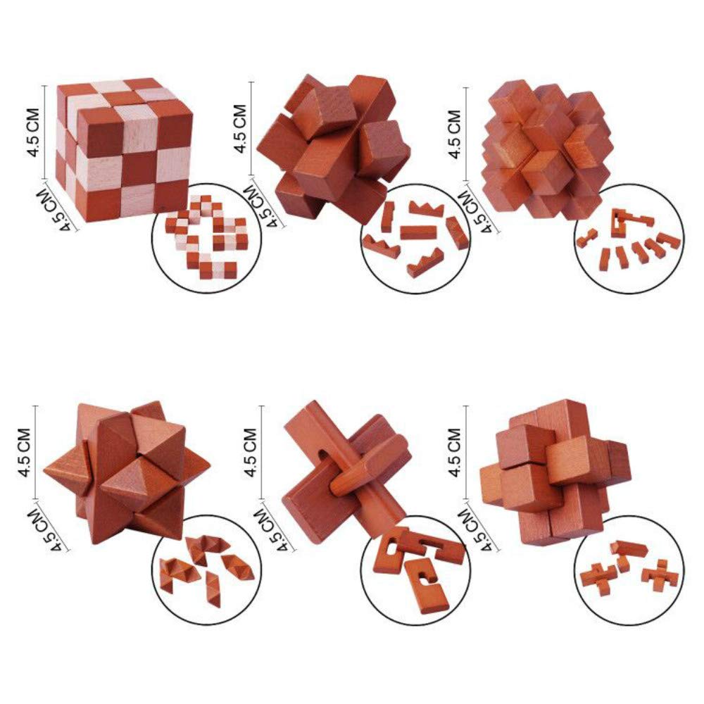 Brain Teaser Puzzles 3D Children's mature-themed IQ Test Puzzles for Unlock Interlock Puzzle Wooden Toys